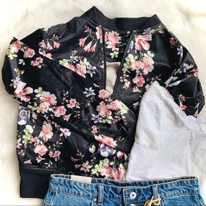 Floral Bomber Jacket